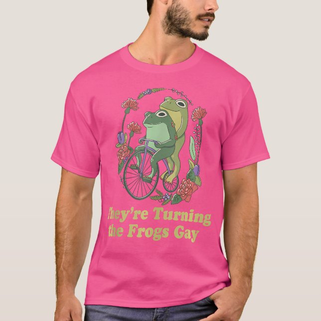 Camiseta Están Girando Las Ranas Gay (Anverso)