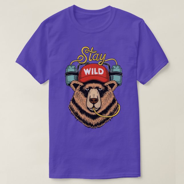 Camiseta Estancia de oso salvaje (Diseño del anverso)