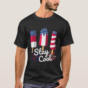 Camiseta Estancia Guay 4 De Julio Popsicle Bandera Estadoun
