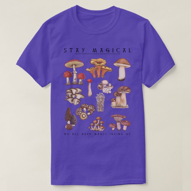 Camiseta Estancia Magica Ilustracion Mushroom Planta Botáni (Diseño del anverso)