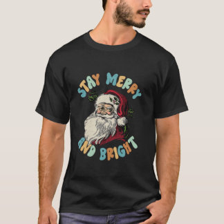 Camiseta Estancia Retro Feliz Y Luminosa Retro Santa Groovy