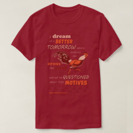 Camiseta estándar de cotización de pollo