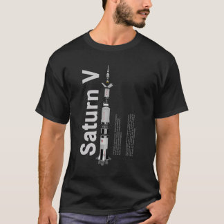 Camiseta estándar negra de SaturnV