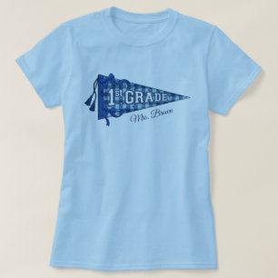 Camiseta Estandarte personalizado de 1er grado de escuela N