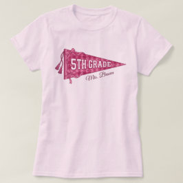 Camiseta Estandarte personalizado de la escuela de 5º grado