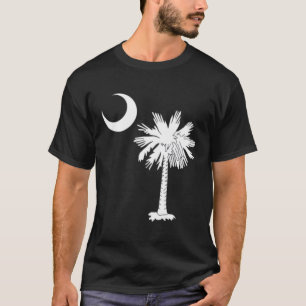 Camiseta Estanque de Carolina del Sur Palmetto Tree Crescen