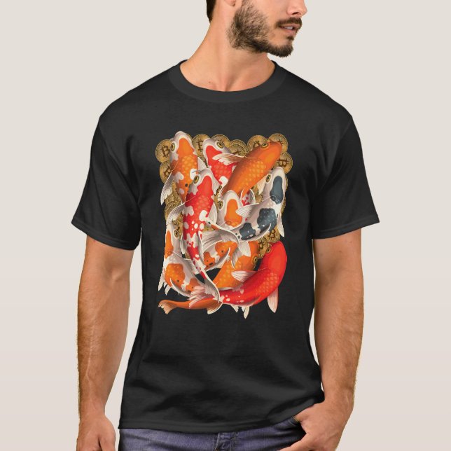 Camiseta Estanque de carpas koi de Bitcoin (Anverso)