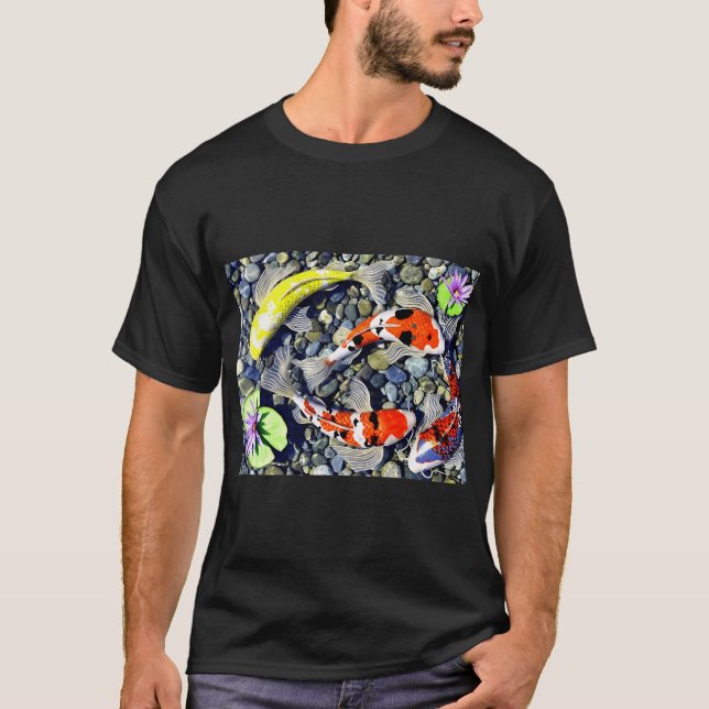 Camiseta estanque de peces koi (Anverso)