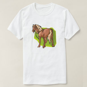 Camiseta Estanques de caballos de castaño de bonito de equi
