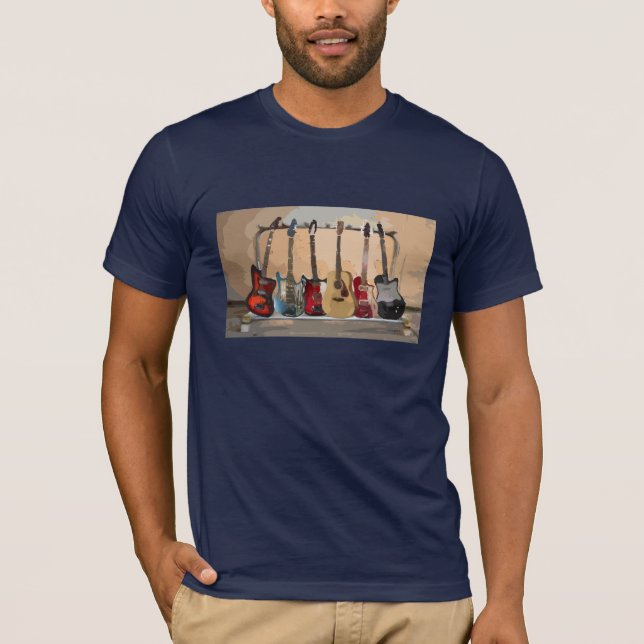 Camiseta Estante de guitarras (Anverso)