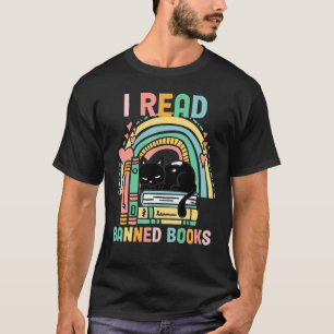 Camiseta Estante de libros Libros prohibidos Citas Leí libr