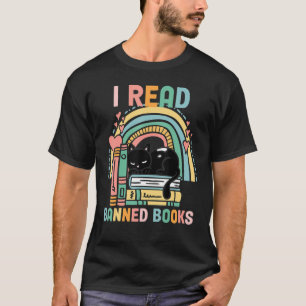 Camiseta Estante de libros Libros prohibidos Citas Leí libr