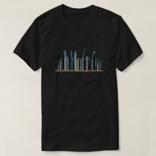Camiseta Estantería de la línea de Skyline de la ciudad - M
