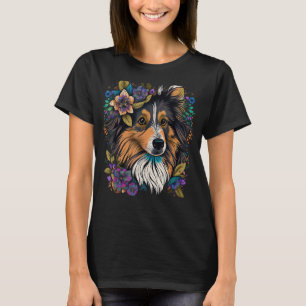 Camiseta Estantes de flores cortas verano Flores florales S