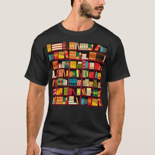 Camiseta Estantes de libros sin problemas con el patrón GM 