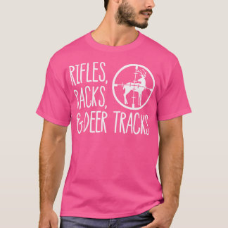 Camiseta Estantes de rifles Caza de venados Huellas