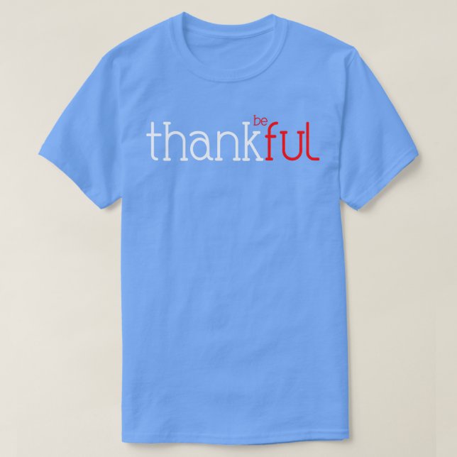 Camiseta Estar agradecido 1 (Diseño del anverso)