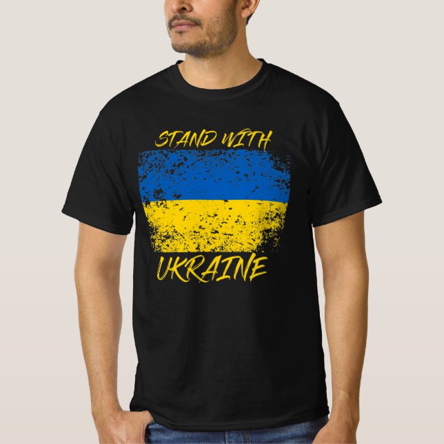 Camiseta Estar con Ucrania angustiada (Anverso)