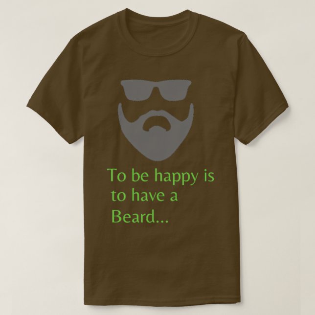 Camiseta Estar feliz es tener barba Classic TShirt (Diseño del anverso)
