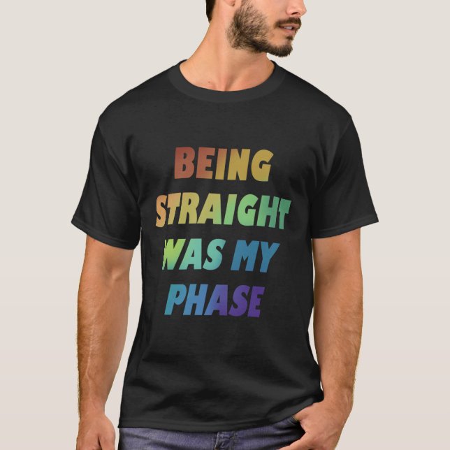 Camiseta Estar franco fue mi fase Gay bandera del Orgullo A (Anverso)