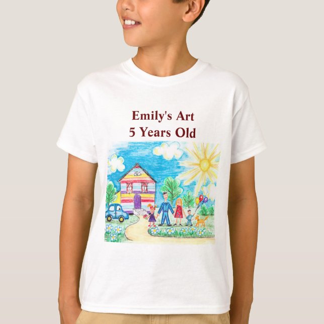 Camiseta Estar orgulloso de que su hijo añada obras de arte (Anverso)