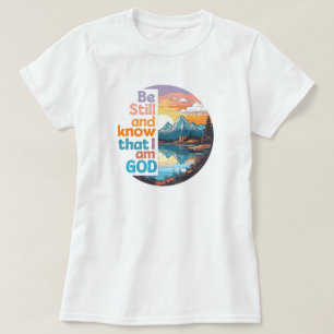 Camiseta Estar quieto y saber que soy Dios Verso de la Bibl