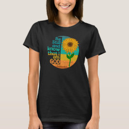 Camiseta Estar quieto y saber que soy Dios Verso de la Bibl