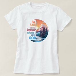 Camiseta Estar quieto y saber que soy Dios Verso de la Bibl