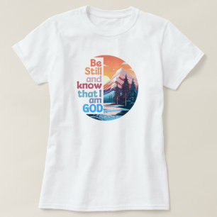 Camiseta Estar quieto y saber que soy Dios Verso de la Bibl