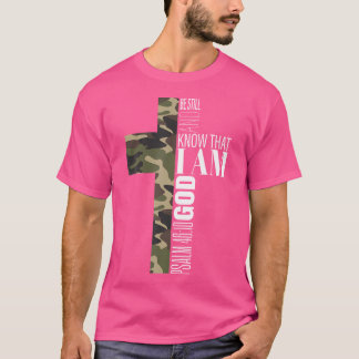Camiseta Estar quietos y conocer a Dios la Biblia Cristiana
