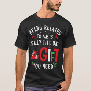 Camiseta Estar Relacionado A Mí Navidades Divertidos Famili