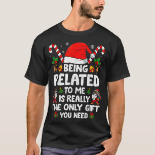 Camiseta Estar Relacionado A Mí Navidades Familia Xmas Paja