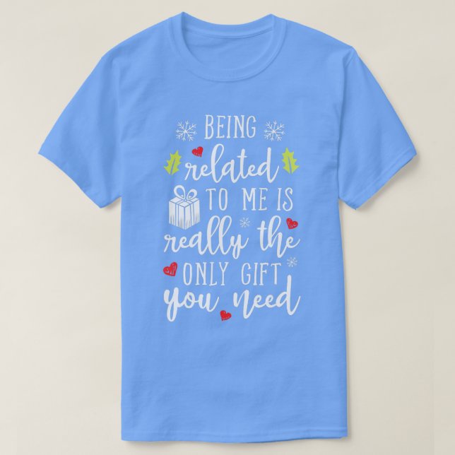 Camiseta Estar Relacionado A Mí Navidades Graciosos Familia (Diseño del anverso)