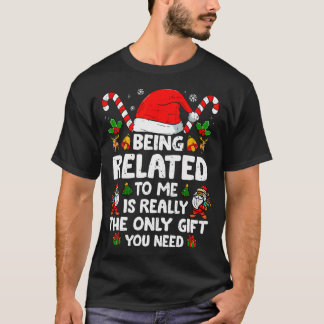 Camiseta Estar relacionado conmigo Navidades divertidos Fam