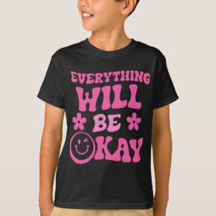 Camiseta Estará Bien Concienciación Retro Groovy sobre Salu