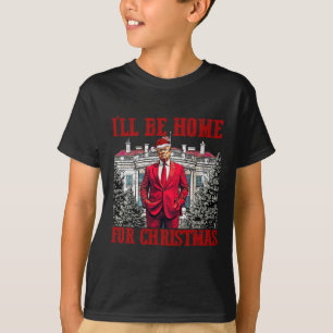 Camiseta Estaré en casa para los Navidades de Santa Navidad