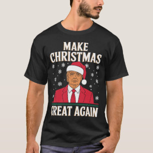 Camiseta Estaré en casa para los Navidades de Santa Trump
