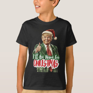Camiseta Estaré en casa para los Navidades de Santa Trump N