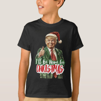 Camiseta Estaré en casa para los Navidades de Santa Trump N