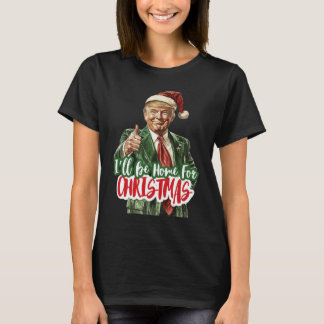 Camiseta Estaré en casa para los Navidades de Santa Trump N
