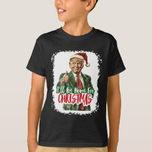 Camiseta Estaré en casa para los Navidades de Santa Trump N