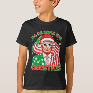 Camiseta Estaré en casa para los Navidades Pajamas Xmas Div
