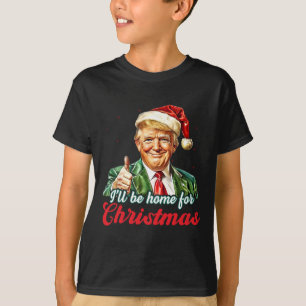 Camiseta Estaré en casa para los Navidades Trump Divertidas