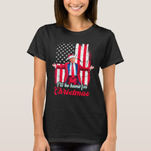 Camiseta Estaré en casa para los Navidades Trump Divertidas