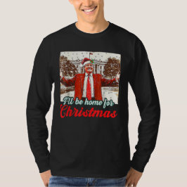 Camiseta Estaré en casa para los Navidades Trump Divertidas