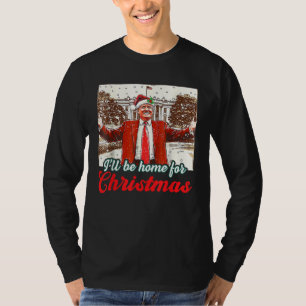 Camiseta Estaré en casa para los Navidades Trump Divertidas