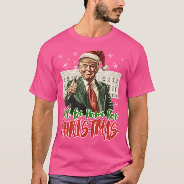 Camiseta Estaré En Casa Para Navidades De Navidad Santa (Anverso)