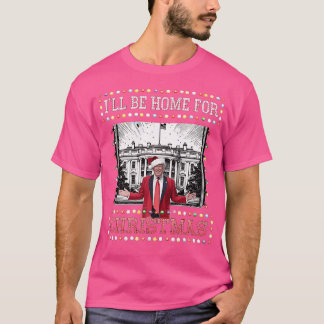 Camiseta Estaré En Casa Para Navidades Santa Funny Trump Xm