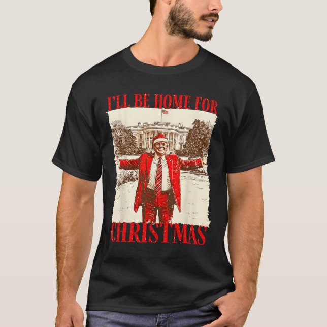 Camiseta Estaré en casa para Navidades Santa Funny Xmas Paj (Anverso)