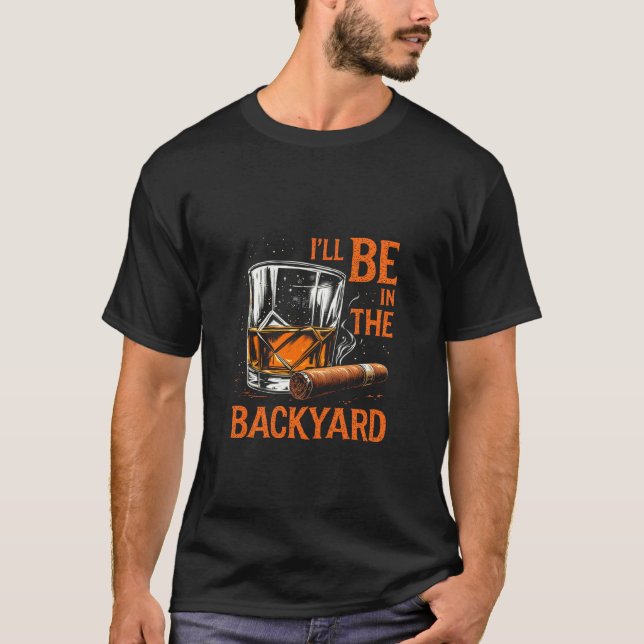 Camiseta ESTARÉ EN EL PATIO Whiskey Cigar (Anverso)